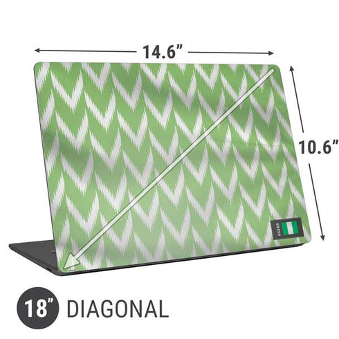 Nigeria Soccer Flag Universal Laptop 18in (14.6 x 10.6in) Skin
